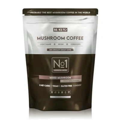 Image of Soluble Coffee Mushroom (Lion&#039;s Mane &amp; Cordyceps Reishi) French Vanilla 250g