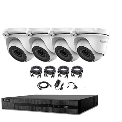 Image of HILOOK 5MP CCTV SYSTEM 4CH 5 MP DVR CAMERA INDOOR OUTDOOR 4X DOME TURRET CAMERAS 2OM NIGHT VISION HDMI KIT (4TB HDD)