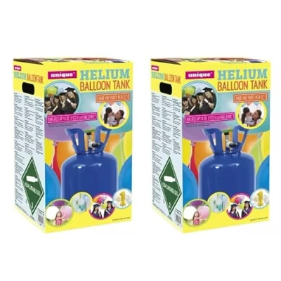 Image of Helium Balloon Canister Gas Disposable Cylinder Birthday Party Fills upto 30 or 50 Balloons (Small(30) Tank, 2 qty)