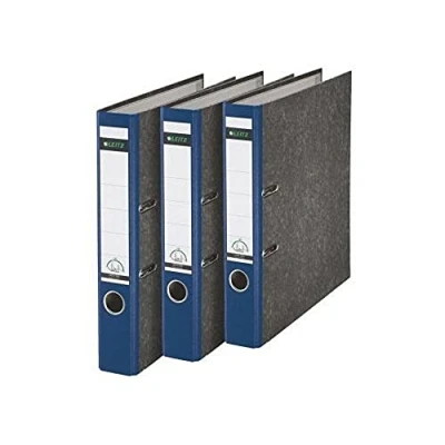 Image of Leitz 180 A4 Board Lever Arch File 50mm Blue Pack of 3