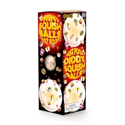 Image of Tobar SCRUNCHEMS FAST FOOD DIDDY Stress Squish Ball Toy 3 pack