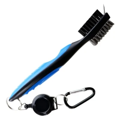 Image of Arcjunys Golf Club Brush Groove Cleaner Dual Sided Cleaning Portable Brushes Accessories with Retractable
