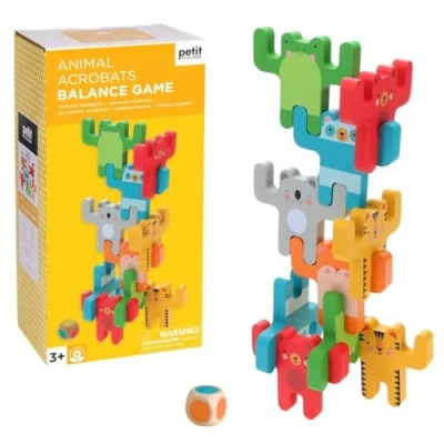 Image of Petit Collage Acrobats Balancing Games Includes 24 Wooden Pieces Don&#039;t Let The Animals Tumble Down for 2 4 Players Ages 3+, Multicoloured