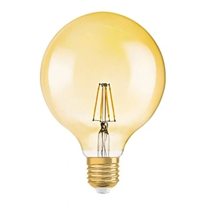 Image of OSRAM Vintage 1906 LED / lamp, classic ball shape, retro design, in filament style: E27, 4 W, 220…240 V, 35 W replacement, clear, Warm White, 2400 K, 1pack