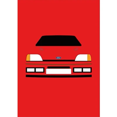 Image of Ford Fiesta RS Turbo Retro Motor Company Greeting Card