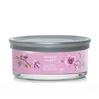 Image of Yankee Candle Signature Scented Wild Orchid Multi Wick Tumbler Soy Wax Blend Long Burning Perfect Gifts for Women (1630081E)