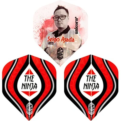 Image of Unicorn UltraFly Dart Flights Seigo &#039;The Ninja&#039; Asada Ultra Durable 100 Micron Polyester PET Big Wing Shape
