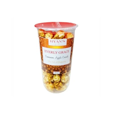 Image of Everly Grace Popcorn cinnamon Apple Crunch, 60 g cups with apples and from our manufactory in Augsburg, Germany