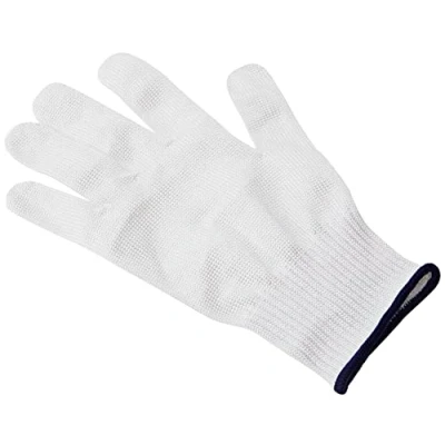 Image of Victorinox Professional Soft Protective Glove for Knife Hand, Work Glove, Safe Cutting, Catering, L, White