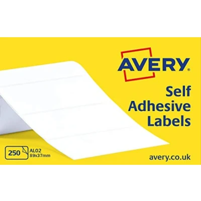Image of Avery Address Labels on a Roll, 1 250 Labels, White, 89x37 mm Label Size