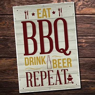 Image of RED OCEAN Wall Plaque Garden Pub Beer Home Sign Man Cave Shed BBQ Alcohol Party Friendship Gifts