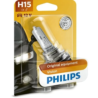 Image of YY04516811900 Light Bulbs PHILIPS 12580B1 H15 12V 55/15W PGJ23t 1 Halogen AUDI: A6 C6 Saloon, C7 A5 B8 Coupe, FORD: FOCUS 3 Turnier