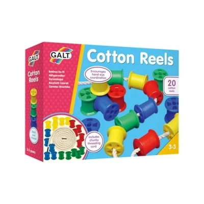 Image of Galt Toys, Cotton Reels, Threading Toy, Ages 3 Years Plus, 20 Count (Pack of 1)