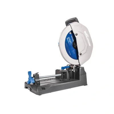 Image of Evolution Power Tools S355CPS Chop Saw for Cutting Metal Long Life TCT Tungsten Carbide Blade Included Mild Steel, Cold Cut, Virtually No Sparks, 45 Degree Mitre Capability, 355mm (230 V)