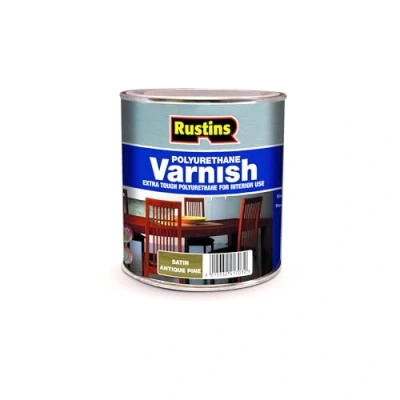 Image of Rustins POSA500 Polyurethane Varnish Antique Pine Satin 500 ml