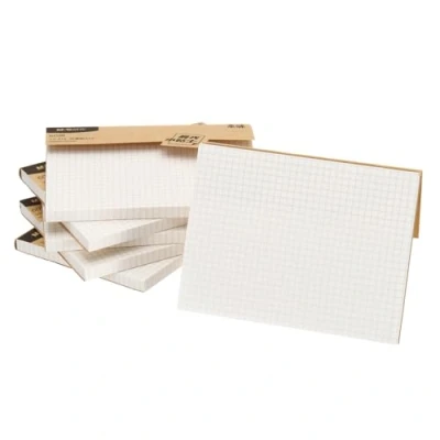 Image of M&amp;G Sticky Notes 3 x 4 Inch, 6pcs Note Pads Sheets Self Stick Strong Sticking Power for Home Office Classroom Books Papers Notebook, White Square Grid