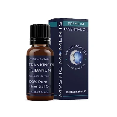 Image of Mystic Moments Frankincense Olibanum Essential Oil 10ml Pure &amp; Natural for Diffusers, Aromatherapy Massage Blends Vegan GMO Free