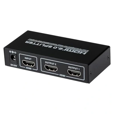 Image of Maplin HDMI Splitter Hub 1 Port In 2 Ports Out Ultra HD 4K/60fs Bandwidth 18Gbps