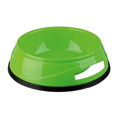 Image of Trixie Plastic Dog Bowl with Rubber Base Ring, 12 cm Diameter