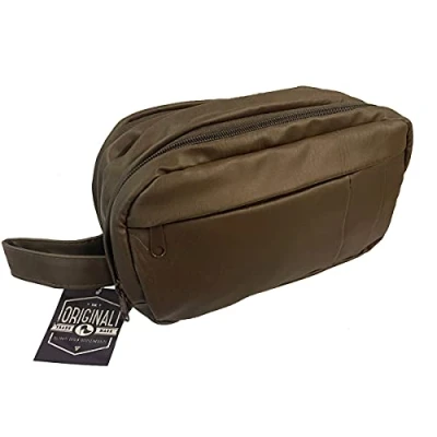 Image of Toiletry Bag Overnight Wash Gym Shaving for Men and Women Brown