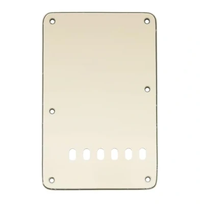 Image of Musiclily Vintage Style Strat Tremolo Backplate for Fender USA/Mexican Made Standard Stratocaster Modern Guitar,3Ply Cream