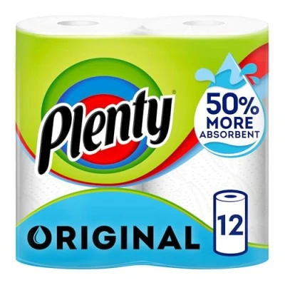 Image of Plenty Original Kitchen Roll, 12 Rolls