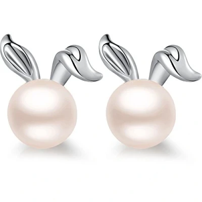 Image of Easter Bunny Rabbit Earrings Funny Jewelry Cute Eggs Basket for Women Girls Teens Gift Party