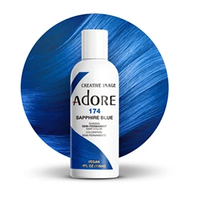 Image of Adore Shining Semi Permanent Hair Color Sapphire Blue (174), 118ml