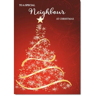 Image of doodlecards Neighbour Christmas Card Red Abstract Tree Medium Size for with Plain Envelope