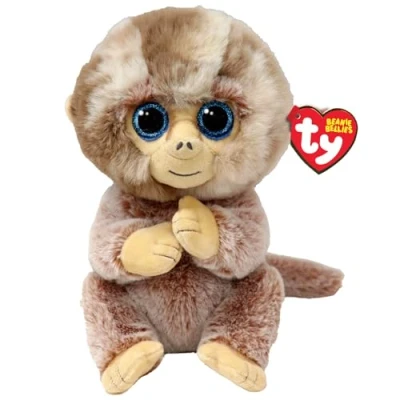 Image of TY Stubby Monkey Beanie Bellies Medium 24cm Squishy Baby Soft Plush Toys Collectible Cuddly Stuffed Teddy