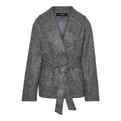 Image of Vero Moda Elitebergen BOO Cardigan, Women&#039;s, Size: XS, Dark grey melange detailmelange