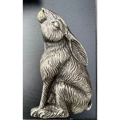Image of Moon Gazing Hare Door Knocker (Gunmetal Silver)