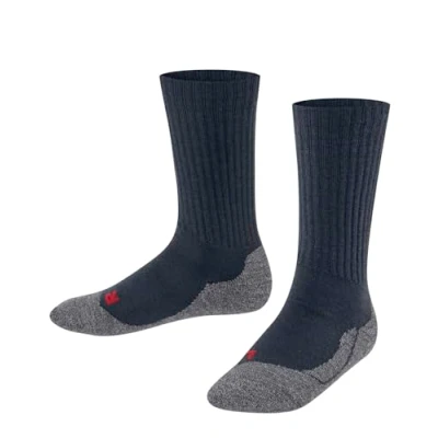 Image of FALKE Unisex Kids Active Warm K So Wool Thick Breathable Plain 1 Pair Socks, Blue Space 6116, 3 5