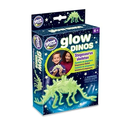 Image of the Original Glowstars Company Glow in Dark Dinos Skeleton Model, Stegosaurus