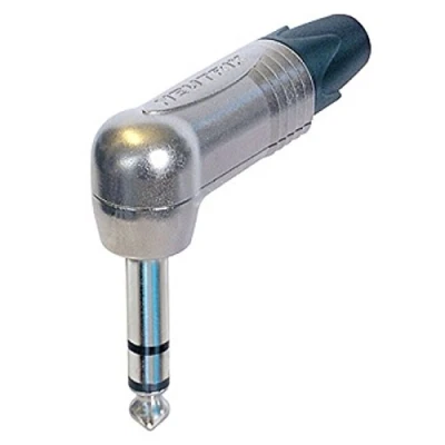 Image of Neutrik NP3RX 6.35mm Right Angled Stereo Jack plug, Silver, 60.0 mm*15.0 mm*75.0 mm