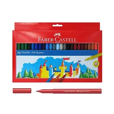 Image of Faber Castell 554250 50 Felt Tip Pens Multicoloured