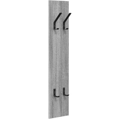Image of vidaXL Wall mounted Coat Rack with Storage Grey sonoma Engineered wood