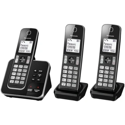 Image of Panasonic KX TGD623 Cordless Phone with Answering Machine ( Hands Free Functionality )
