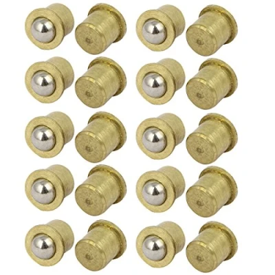 Image of Sourcingmap Household Cabinet Door 8mm Dia Brass Ball Catches Latch Catcher 20pcs