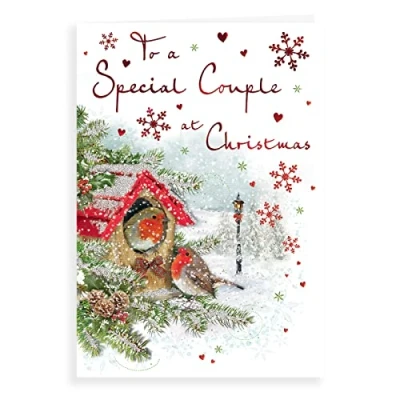 Image of Piccadilly Greetings Traditional Christmas Card Special Couple 9 x 6 inches Regal Publishing C85460