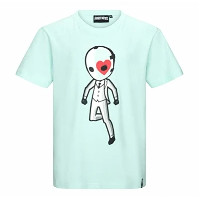 Image of Fortnite Wildcard Skin Turquoise Short Sleeve T Shirt Boys and Girls Size 140 152 164 176 Teenagers 10 12 14 16 Years