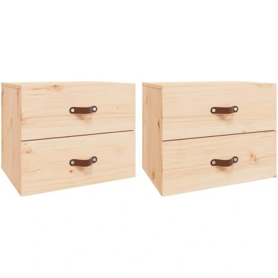 Image of vidaXL Wall mounted Bedside Cabinets 2 pcs 50x36x40 cm
