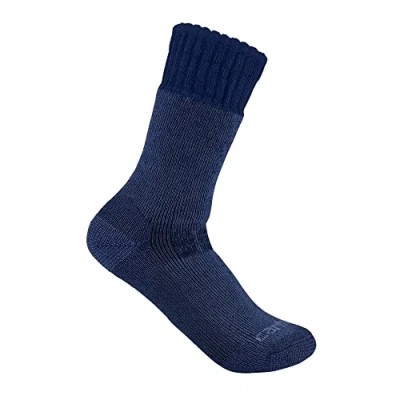 Image of Carhartt Men&#039;s Heavyweight Synthetic Wool Blend Boot Sock, Navy, L