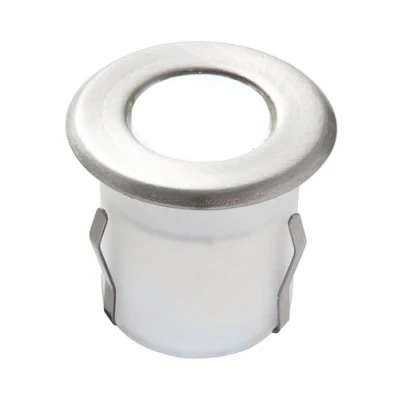 Image of Saxby Cove 0.3W Round Marine Grade Stainless Steel IP67 Outdoor Garden Decking Recessed Buried LED Uplighter