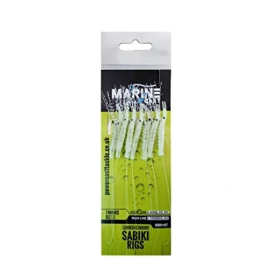 Image of Marine Cast 7 hooks sabiki rigs/Mackerel feathers (5/10 pack) (Luminous Shrimp(5pack))