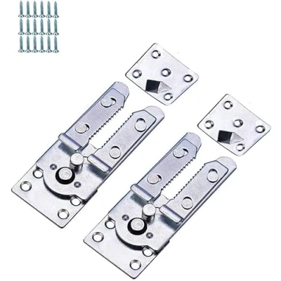 Image of Tiberham Sectional Sofa Connector, 2 Pcs Snap Style Couch Clips Furniture Heavy Duty Metal Joint Interlocking Alligator Clip Connecting Bracket