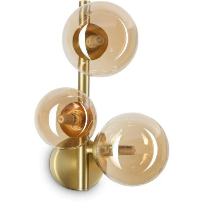 Image of Perlage 3 Light Wall Lamp Brass