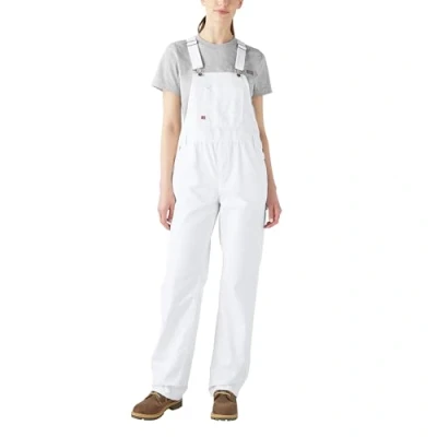 Image of Dickies, Women&#039;s, BIB RELAXED STRAIGHT, WHITE, S