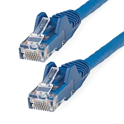 Image of StarTech.com 3m CAT6 Ethernet Cable LSZH (Low Smoke Zero Halogen) 10 Gigabit 650MHz 100W PoE RJ45 UTP Network Patch Cord Snagless with Strain Relief Blue, CAT 6, ETL Verified (N6LPATCH3MBL)
