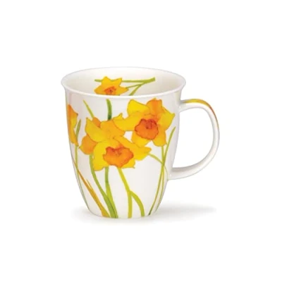 Image of Dunoon Bone China Nevis Mug Flora Daffodils